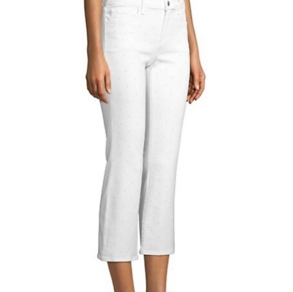 J Brand Selena White Crop Jeans